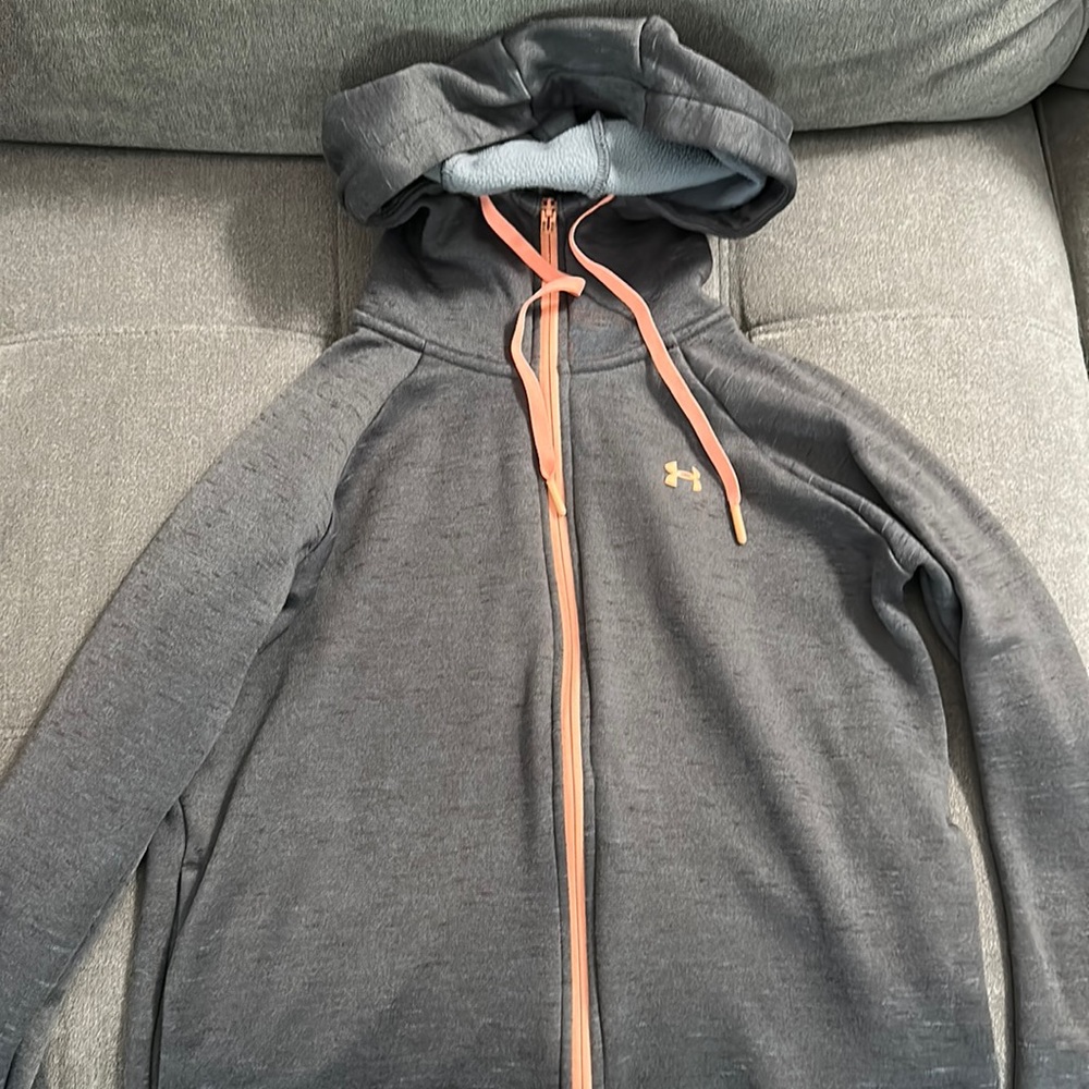Adidas Loose Active Hoodie Jacket Gray/Grey Small
